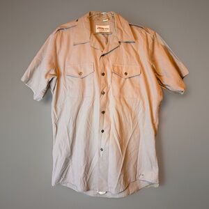 Flying Cross Button Up Short Sleeved Uniform Shirt With Epaulets 16.0